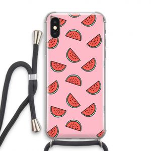 Watermeloen: iPhone XS Transparant Hoesje met koord