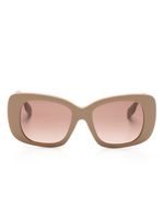 Burberry Eyewear lunettes de soleil carrées à plaque logo - Tons neutres Burberry Eyewear lunettes de soleil carrées à plaque logo - Tons neutres