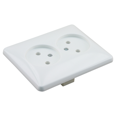Q-Link Contactdoos | Inbouw | 2-voudig | Met Aanraakbeveiliging | Polarwit - 01.079.49