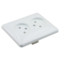 Q-Link Contactdoos | Inbouw | 2-voudig | Met Aanraakbeveiliging | Polarwit - 01.079.49
