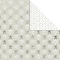 Vivi Gade Design papier, engelen en harten, vel 30,5x30,5 cm, 180 gr, zilver, 3 vel/ 1 doos