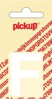 Plakletter Helvetica 40 mm Sticker witte letter F - Pickup