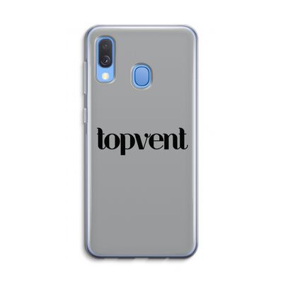 Topvent Grijs Zwart: Samsung Galaxy A40 Transparant Hoesje