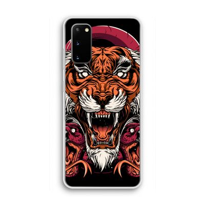 Tiger and Rattlesnakes: Samsung Galaxy S20 Transparant Hoesje