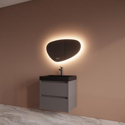 Badmeubelset BWS Riga Met Lako Wastafel Zwart 60 cm Leigrijs Boss & Wessing