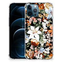 Case voor iPhone 12 | 12 Pro Dark Flowers - thumbnail