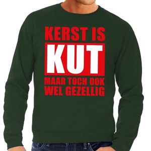 Foute Kersttrui Kerst is kut maar toch gezellig groen voor heren