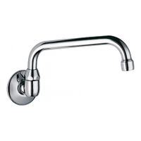 Tres Selection inbouw uitloop draaibaar 24 cm messing chroom