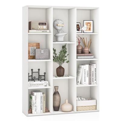 Boekenkast met 11 Vakken Moderne Geometrische Kamerplank Multifunctionele Displayplank met Kantelbeveiliging voor Slaapkamer