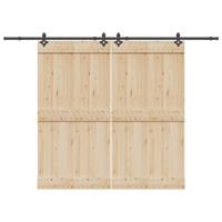 Doos met onderdelen voor schuifdeur 305 cm staal zwart