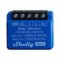 Slim Stopcontact Shelly MINI 1 GEN3 RELE WIFI BT Bluetooth Wi-Fi Bluetooth 4.2