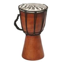 Nature Planet Drum/Trommel - handgemaakt - met zebraprint - 25 cm