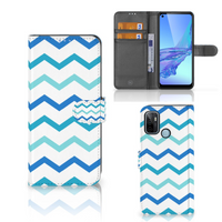 OPPO A53 | OPPO A53s Telefoon Hoesje Zigzag Blauw