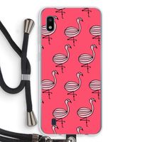 Flamingo: Samsung Galaxy A10 Transparant Hoesje met koord