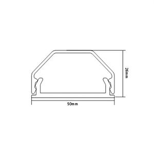 Roline 19.08.3111 Kabelgoot Wit (l x b x h) 1.1 m x 50 mm x 26 mm 1 stuk(s)