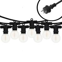 20m mini LED Prikkabel - IP65 Lichtsnoer Buiten - koppelbaar - Lampjes Slinger - inclusief 40x E12 lampen G40 - mat glas - Incl. Stekker 20m mini LED Prikkabel - IP65 Lichtsnoer Buiten - koppelbaar - Lampjes Slinger - inclusief 40x E12 lampen G40 - mat glas - Incl. Stekker