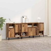Dressoirs 3 pcs Oud Hout 60 x 35 x 70 cm Bewerkt hout
