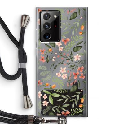 Sweet little flowers: Samsung Galaxy Note 20 Ultra / Note 20 Ultra 5G Transparant Hoesje met koord