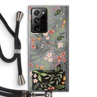 Sweet little flowers: Samsung Galaxy Note 20 Ultra / Note 20 Ultra 5G Transparant Hoesje met koord
