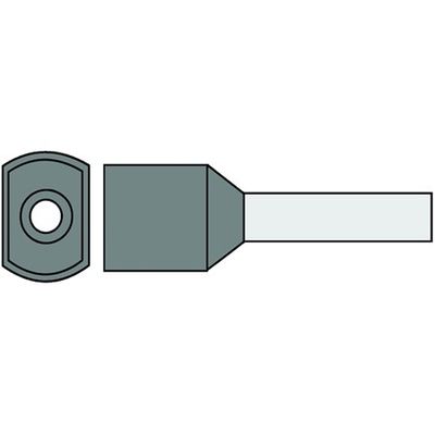 Geïsoleerde TwinAdereindhuls 2,5qmm Grijs penlengte = 10mm