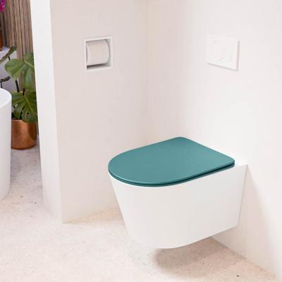 Wandcloset Mondiaz Lavie | Zonder spoelrand | Incl.Toiletzitting-Smag | Keramiek | Talc (wit mat)