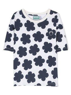 Kenzo Kids t-shirt à fleurs - Blanc