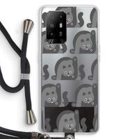 Cats: Oppo A95 5G Transparant Hoesje met koord