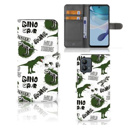 Telefoonhoesje | Met pasjeshouder | voor Motorola Moto G53 Dinosaurus