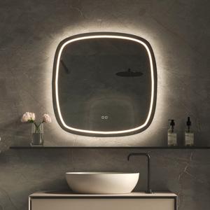 Hipp Design Phantom Deens ovale spiegel met verlichting en verwarming 60x60cm