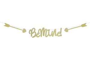 Gouden Glitter Letterslinger Be Mine!