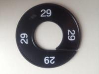 Maatring 9cm zwart/wit 29