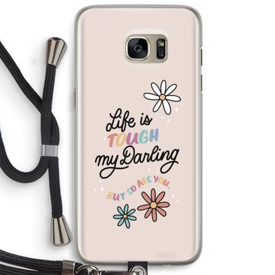 Tough Life: Samsung Galaxy S7 Edge Transparant Hoesje met koord