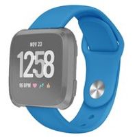 Fitbit Versa 1 / 2 & Lite siliconen bandje - Maat: Large - Blauw - thumbnail