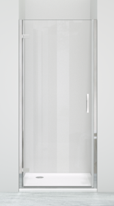 Luca Varess Nona douche draaideur 95 x 200 cm helder glas glans chroom profiel