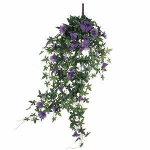 Groene Petunia paarse bloemen kunstplanten 80 cm