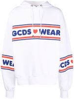 GCDS hoodie à logo imprimé - Blanc