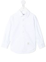 Thom Browne Kids chemise à détails rayés - Blanc