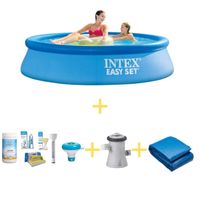Intex Zwembad - Easy Set - 244 x 61 cm - Inclusief WAYS Onderhoudspakket, Filterpomp & Grondzeil - thumbnail