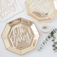 Ginger Ray OB-101 Oh Baby Bordjes