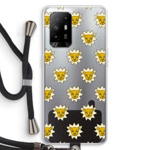 Leeuwenkoppen: Oppo A94 5G Transparant Hoesje met koord