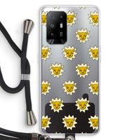 Leeuwenkoppen: Oppo A94 5G Transparant Hoesje met koord