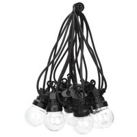 LED Lichtsnoer Warm Wit 3000K 6W - 8m - 10 LED's - IP44 Waterdicht - Zwart