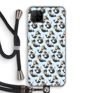 Zeemeermin: Huawei P40 Lite Transparant Hoesje met koord