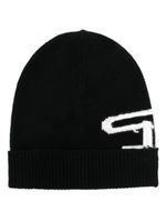 Diesel K-Peel logo-intarsia beanie - Noir - thumbnail