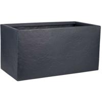 Bloempot - STRATA - Geribbelde bak - Ø 38,5 cm x 17,5 cm H x 46,5 cm L - Grafietkleur