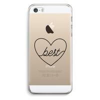Best heart black: iPhone 5 / 5S / SE Transparant Hoesje
