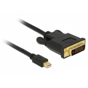 Delock 83988 DisplayPort-kabel Mini-displayport / DVI Aansluitkabel Mini DisplayPort-stekker, DVI-D 24+1-polige stekker 1 m Zwart Vergulde steekcontacten,