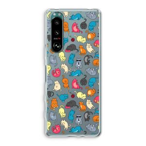Kleurrijke katten: Sony Xperia 5 III Transparant Hoesje