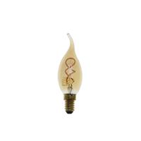 LED Spiraal lamp | Dimbaar | E14 | 2W | Vlam | Amber glas | 2200K - Extra warm wit