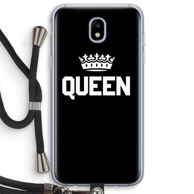 Queen zwart: Samsung Galaxy J5 (2017) Transparant Hoesje met koord